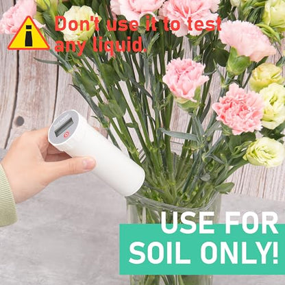 LUVCOSY Digital Soil pH Meter, Industrial Grade Soil pH Tester with Calibration-Free LCD Display, High Accuracy Soil pH Pen, Soil pH Monitor for Garden, Lawn, Plant (White) - color: White