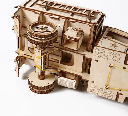 3D Wooden Truck Puzzle, 3D Wooden Puzzle for Adults, DIY Assembly Mechanical Truck Building Kit, Handicraft Wood Car Craft, Birthday for Hobbyist Collectors Family Women Men Age 14+, 246 pcs
