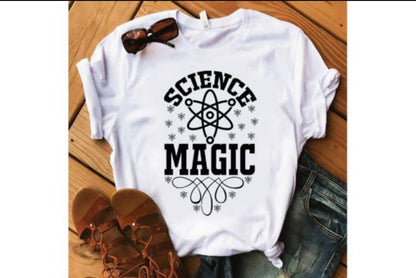 SEC Apparel Science Iron On Patches Decals Transfers Applique Letters for t Shirts Fabric Clothing | Vol 1.5 (Science-Magic-) - style: Science-magic-