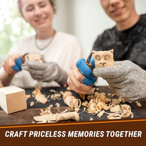 BeaverCraft DIY03 Wizard Whittling Kit for Beginners BW 18 pcs Whittling Wood Carving Blocks Basswood for Carving Wood