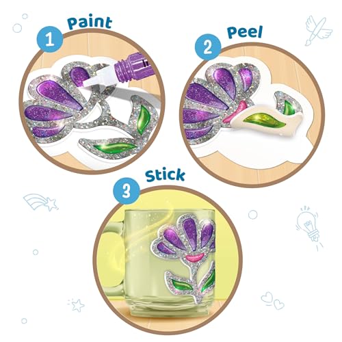 Imagimake DIY Jelly Stickers - Flowers & Butterflies, 10 Stickers, Art Kit - style: Flowers & Butterflies