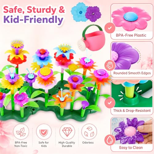99pcs Flower Garden Building Toys Set - STEM Montessori Toys for Girls - size: Super Set - 99pcs