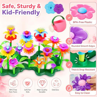 99pcs Flower Garden Building Toys Set - STEM Montessori Toys for Girls - size: Super Set - 99pcs