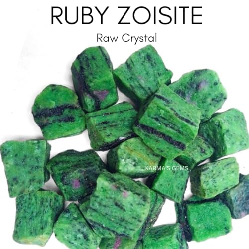 Crystals, Rocks, Jade, Crystals and Healing Stones, Witchcraft Supplies, Healing Crystals, Stones, Healing Stones, Rock Collection, Agate, Raw Stones (Ruby Zoisite, 2 Pcs) - color: Ruby Zoisite