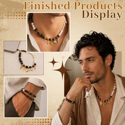 Wurosi Jewelry Making Supplies Kit, Bracelet Making Kit for Adult - color: Black Gold