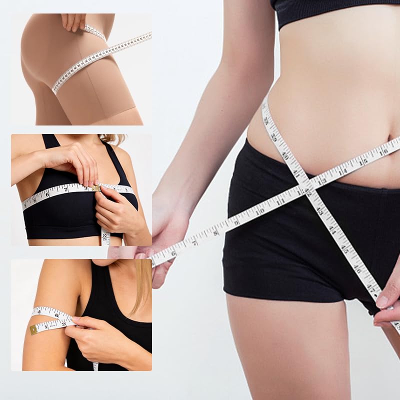 Soft Tape Measure Double Scale Standard & Metric Measurements Tape Body Sewing Flexible Tailor Craft Ruler 60 Inches - color: White Pink Green