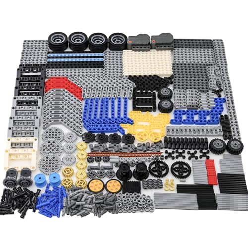 ASTEM 500+ Technical-Parts Group EV3 Building Block Parts Regular-Sized Replacement Mechanical Parts Include Brick,Bush,Technic Pin,Gear.