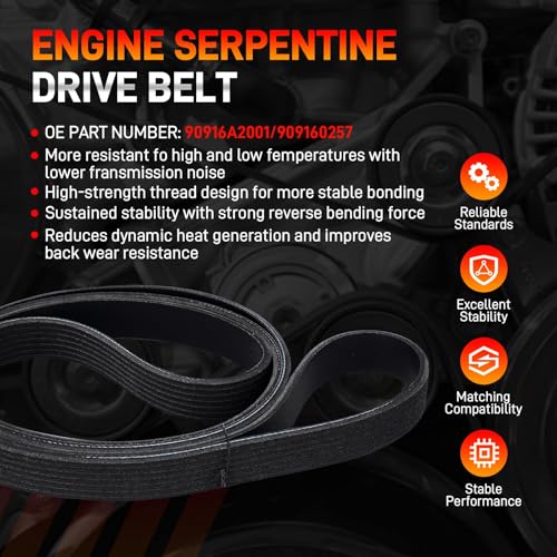 Drive Serpentine Belt Tensioner & Idler Pulley Kit