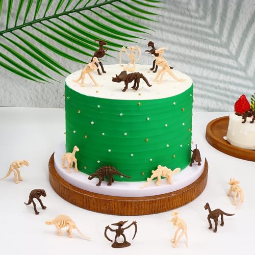 60 PCS Dinosaur Fossil Skeletons, Assorted Dinosaur Skeleton Toys Figures, Dino Bones for Science Play Dino Sand Dig Party Favor Decorations