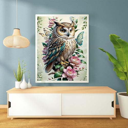 Ekuxom Owl Diamond Art Kits for Adults-5D Owl Diamond Painting - color: Owl