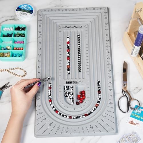 The Beadsmith Bead Board, Grey Flocked - size: 40" - 5 Channel