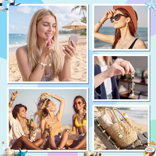 Tudomro 440 Pcs Charms Lip Gloss Keychain DIY Making Kit,Ocean - style: Ocean