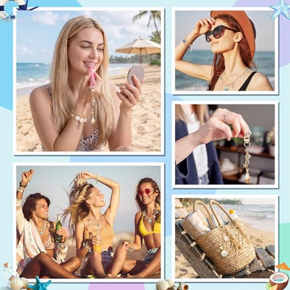 Tudomro 440 Pcs Charms Lip Gloss Keychain DIY Making Kit,Ocean - style: Ocean