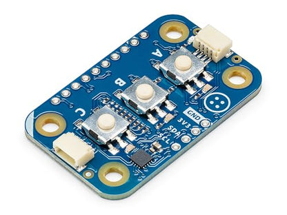 Arduino Modulino Buttons [ABX00110] - Qwiic-Compatible 3-Button Module with LEDs for Arduino Projects and Interactive Controls - style: Buttons