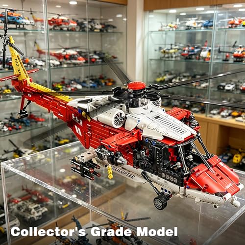 1528PCS Rescue RC Helicopter Building Block Set with Remote Control - color: Red
