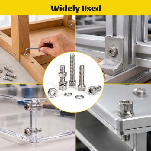 1260PCS M2 Socket Head Screws Assortment Kit, M2x4/6/8/10/12/16/20 mm - size: SS M2 1260pcs