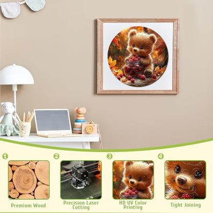 Animal Wooden Puzzles for Kids Ages 6-8 - Berry Bear - color: Berry Bear