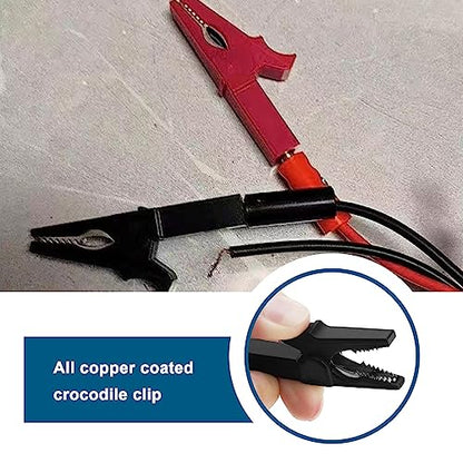 SING F LTD 5 Sets Alligator Clips with 4mm Banana Plugs 220V 30A Insulated Full Protective Crocodile Clips Electrical Test Clips for Multimeter and Clamp Meters Test