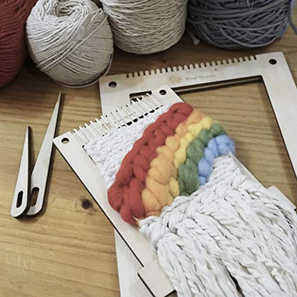 Hand U Journey Medium Rectangle Weaving Loom Kit, 2 Sizes with Tools - size: 7.9''x11.8'' &5.3''x7.8''