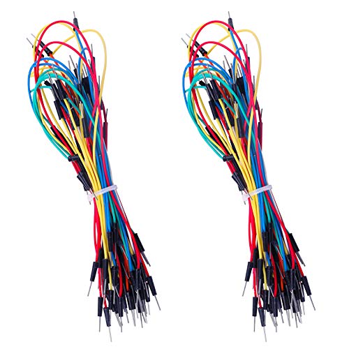 ELEGOO 130pcs Solderless Flexible Breadboard Jumper Wires, Male-to-Male