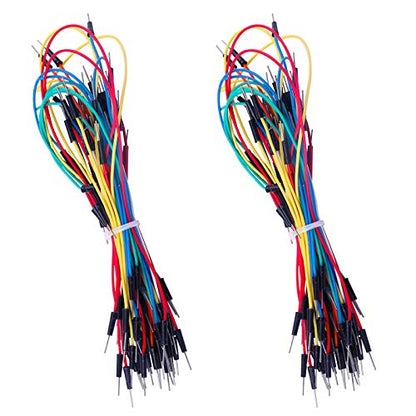 ELEGOO 130pcs Solderless Flexible Breadboard Jumper Wires, Male-to-Male