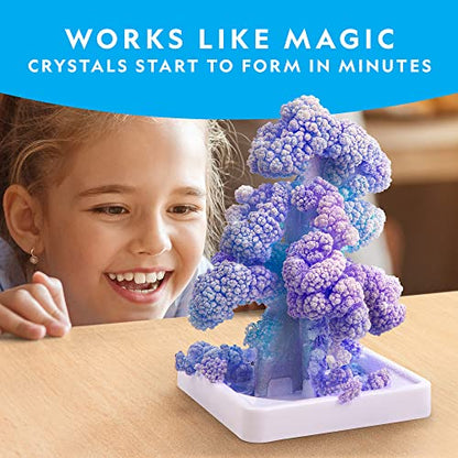 NATIONAL GEOGRAPHIC Craft Kits for Kids - Crystal Growing Kit, Grow 6 Crystal Trees in Just 6 Hours, Educational & Magic Chemistry Set – Science Kit for Kids with 10 Amazing Magic Tricks, STEM