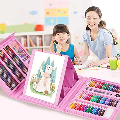 DLUCKY 208 PCS Art Supplies Drawing Art Kit Adults for Kids Art Set,Pink - color: Pink