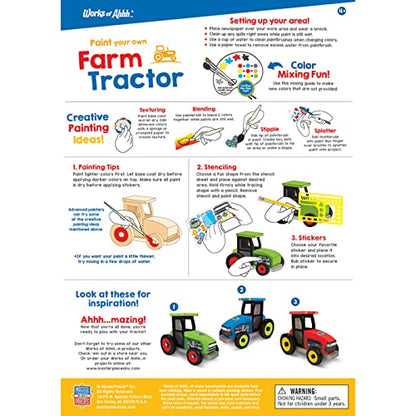 Works of Ahhh... Craft Set - Farm Tractor Premium Wood Paint Kit - style: Farm Tractor