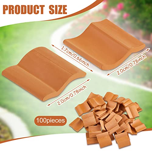 Charniol 200 Pcs Miniature Roof Tiles 1:12 Scale Mini Clay Tiles, Realistic House Shingles for the Roof, House Accessories for Kitchen Garden Landscaping DIY Model Architect Buildings