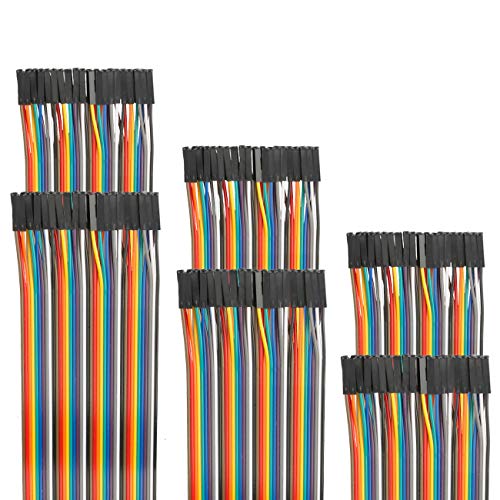 120pcs 10cm Dupont Wire Female to Female Breadboard Jumper Wires 3.9 inch 1pin-1pin 2.54mm Connector Multicolored Ribbon Cables DIY Wires Length 10 15 20 30 40 50 100cm Optional - color: 120pcs Female to Female, size: 3.9 inch (10cm)