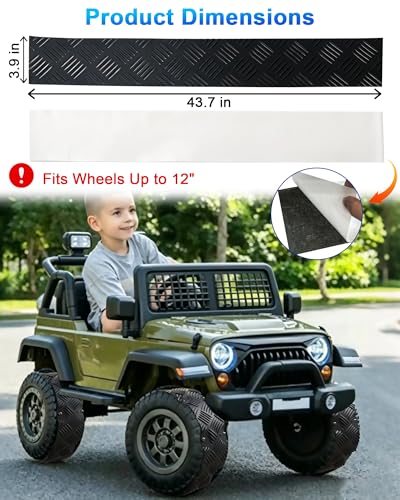 2 Pcs Kids' Electric Car Tire Grips, Rubber Tire Upgrade Kit