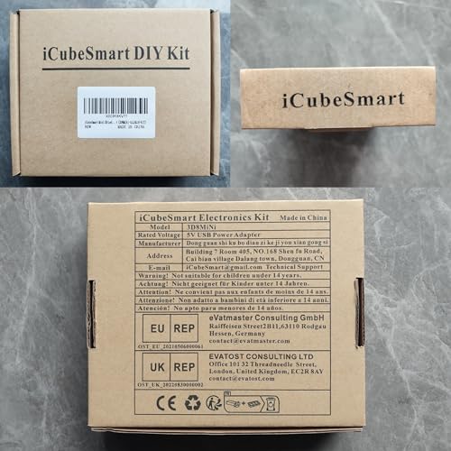 Mini 3D Led Cube DIY Electronics Kit Soldering Project Kit (3D8MINI-ALLBLUE-KIT) - color: 3d8mini-allblue-kit