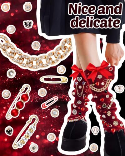 RQAYE Shoe Charms for Sneakers,Junk Socks Charms Kit with Lace Shoelaces - style: Metal rock