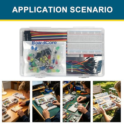 DIY Breadboard Starter Kit for Arduino, MT3608 Type-C Boost & Boards
