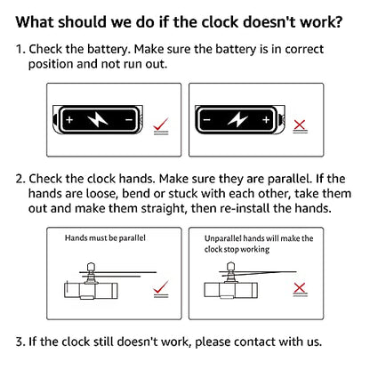 Lafocuse Silent 24 Inch DIY Wall Clock with Large Clock Hands and Motor Kit, DIY 12888 Clock Movement Mechanism Replacement with 12 Inch Long Minute Hands for Living Room - color: Black