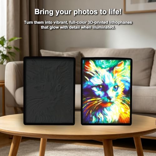 4PCS Lithophane LED Backlight Board Kit KC009 KC010 for Bambu Lab H2C/X1/P2S/A1 LED Light Board Backlights Makerworld Model Parts USB 3D Print Accessory Photo Model DIY Light Box - color: 4 PCS Lithophane LED