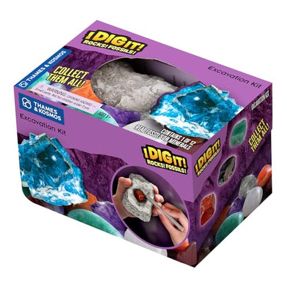 Thames & Kosmos I Dig It! Rocks & Fossils Excavation Gift Set | 18 Dig-Out Kits in Individual Gift Boxes, Great for Party Favors, Stocking Stuffers, Easter Baskets, Ages 5+