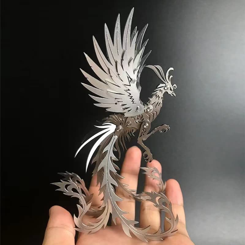 FILASLFT 3D Metal Puzzles for Adults,Mechanical Model Kit Undead Bird - color: B2-undead Bird-silvery