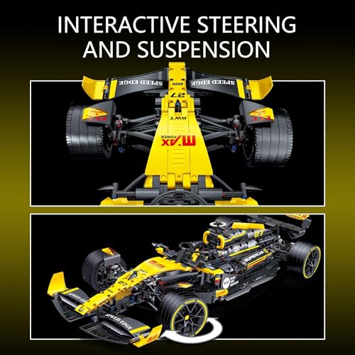 JSINMA Technic F1 RS20 Racing Car Building Kit – 1:8 Scale Collectible Set for Adults, 1650+ PCS Display Model with Realistic Details – DIY Engineering Gift for F1 Fans, Home or Office Display