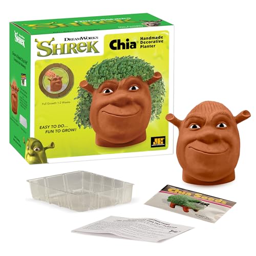 Chia Pet Shrek Terracotta Planter with Seed Pack - color: Shrek