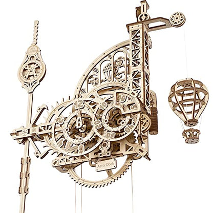 UGEARS Bundles Aero Clock Sky Watcher - 3D Wooden Puzzles Mechanical Clock Kit Idea DeskWood Clock Kits to Build - 3D Puzzles Model Kits for Adults
