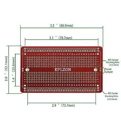 Solderable Breadboard PCB Board Gold-Plated Solder Breadboard for DIY Electronics Projects Apply to Arduino Soldering Projects 3.5"x2.05" (5 Pack + 2 Mini Board,red) - color: Red