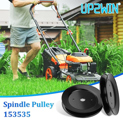 UP2WIN Spindle Pulley 153535 Mower Deck Pulley Compatible with Craftsman Mower Craftsman LT1000 LT2000 Husq Z254 2548 Pou LAN Pro Sears Riding Lawn Mower Tractor with 42" 48" 54" Deck, Replace 173436 - size: 153535_1pc