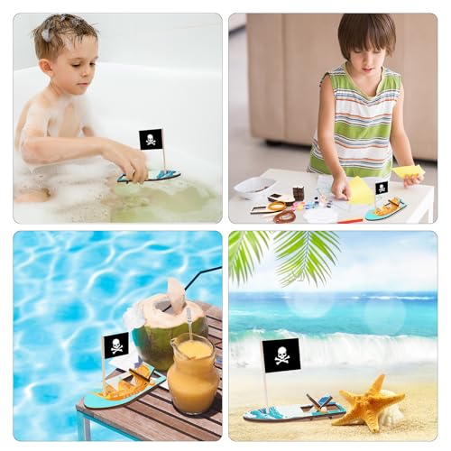 Fennoral 8 Pack Wooden Boat Crafts for Kids DIY to Build and Paint - color: Boat