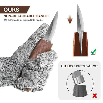 Wood Carving Tools Whittling Kit - color: Dark Brown