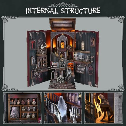 MiniCity Haunting Relics Book Nook Kit for Adult, DIY Miniature House Kit - color: Haunting Relics