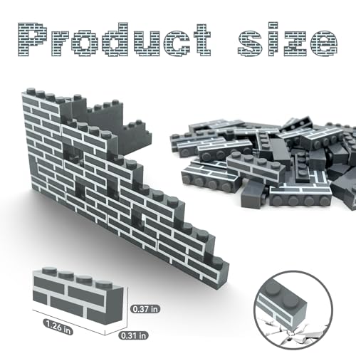 40PCS Classic Wall Building Bricks 1x4 Gray Color, Compatible with Lego Part, ABS Material, Creative Building Sets for Home, School & DIY STEM Projects, Construction Toy for Kid Age 6 7 8 9 10 11 12 - color: Gray 40pcs