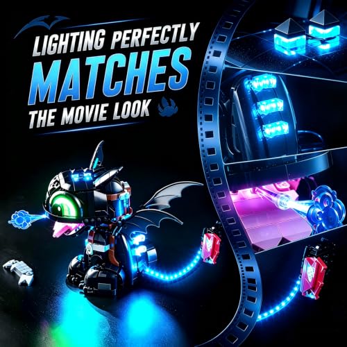 Kyglaring Light Kit for LEGO 10375 Toothless Set, Lights Only - size: Classic Style