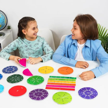 166 PCS Simply Magic Magnetic Fraction Tiles & Fraction Circles Percentages