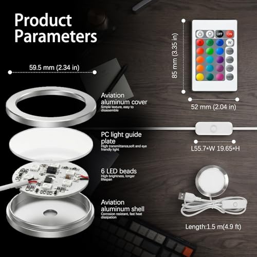 6-Pack IR RGB LED Lamp Kit 001 for Bambu Lab 3D Printed Light kit